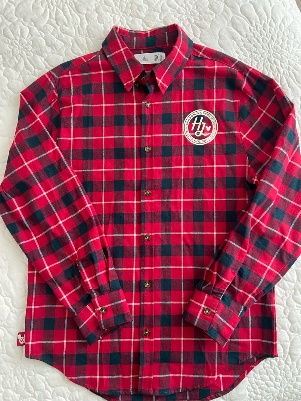 Disney Holiday Mickey Mouse Button-Down Shirt